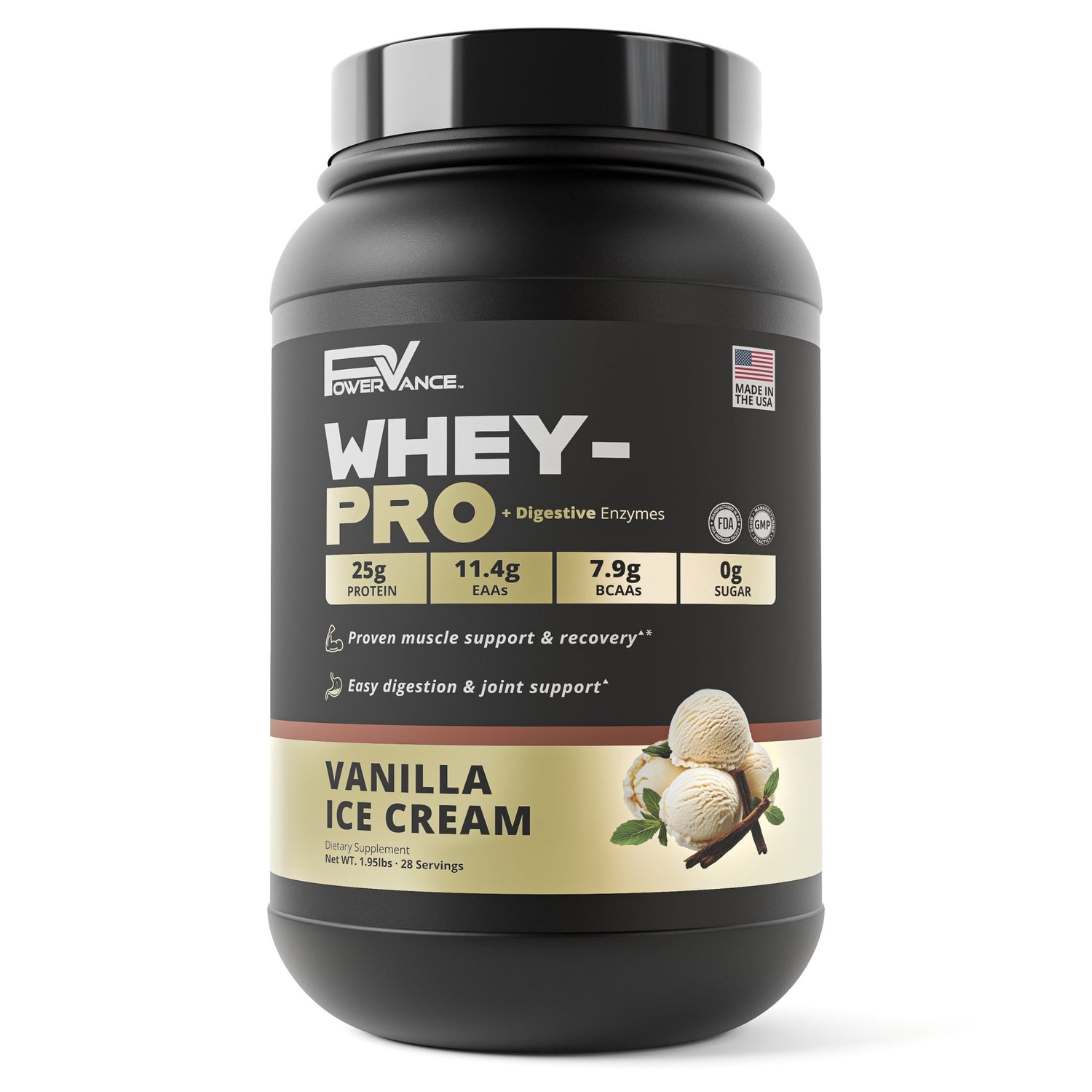 Whey - Pro - Whey Protein Powder - POWERVANCE
